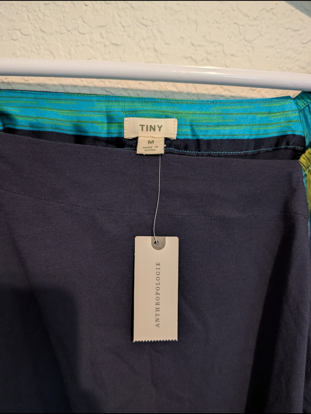 Anthropologie NWT Navy Knit Beaded Top Boho Casual Relaxed Fit Flowy Medium M - Picture 4 of 5